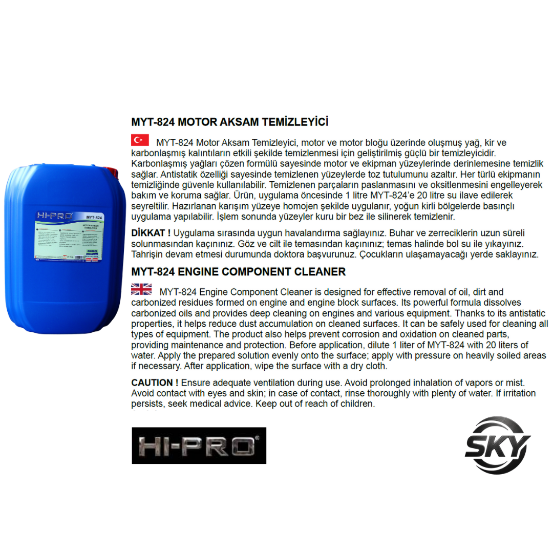 MYT-824 Motor Aksam Temizleyici 20 Kg.