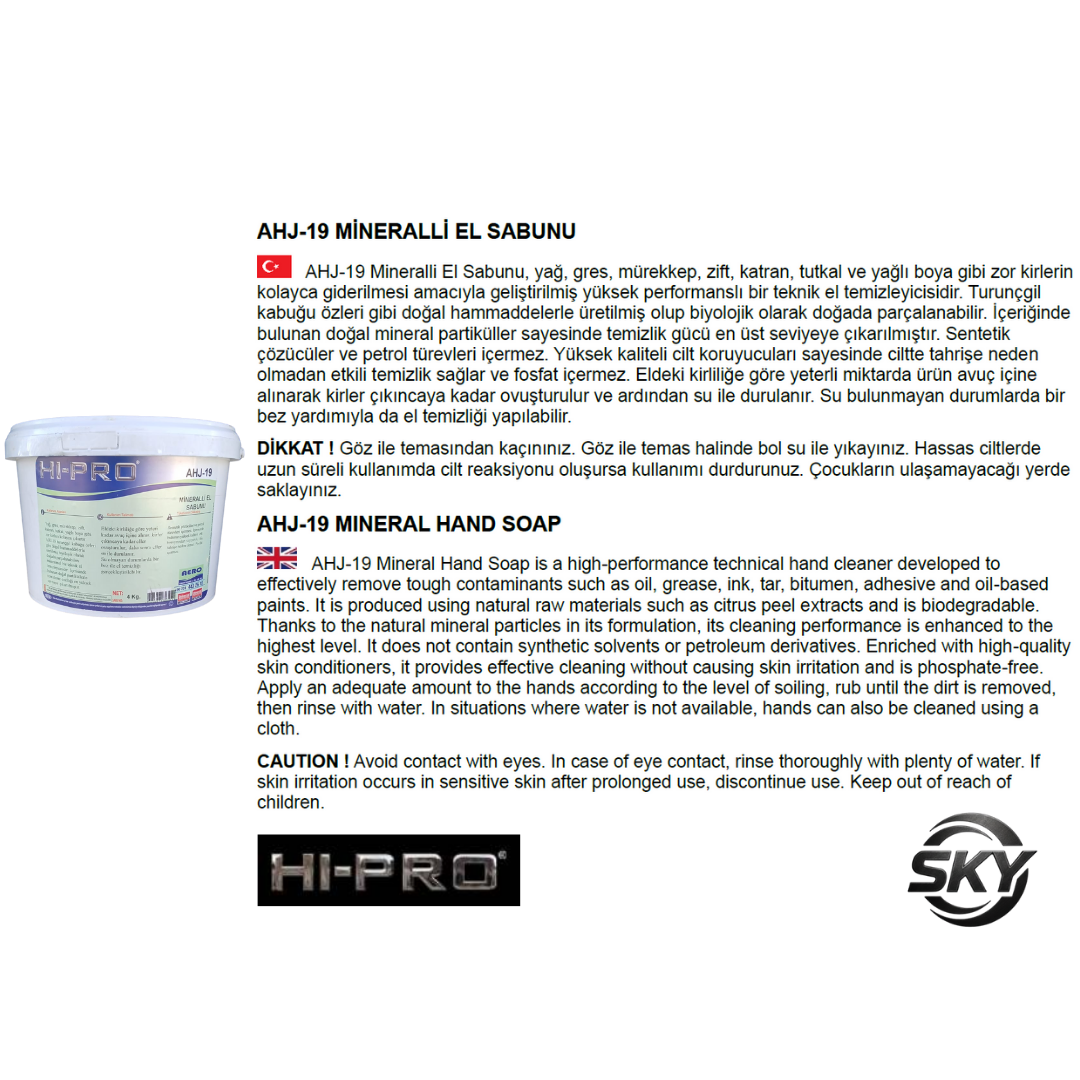 AHJ-19 Mineralli El Sabunu 4 kg.