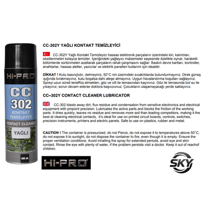 CC-302 Kontakt Temizleyici Sprey - Yağlı 400 ml.