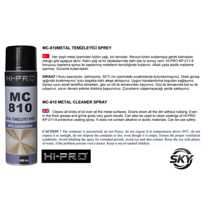 MC-810 Metal Temizleme Sprey 500 ml.